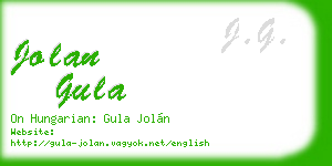 jolan gula business card
